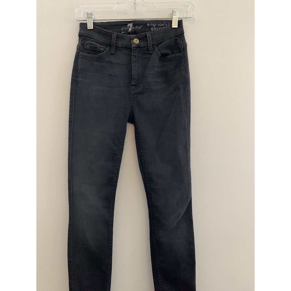 Seven 7 For All Mankind High Waist Ankle Skinny Jeans Sz 24 Black Stretch